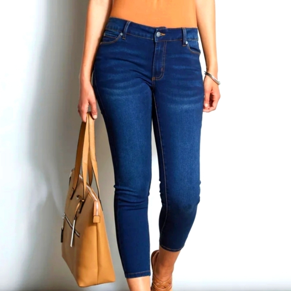 TAHARI MID-RISE STRETCH DENIM ANKLE JEANS Size 4 (27)